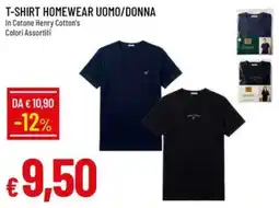 IperFamila T-shirt homewear uomo/donna offerta