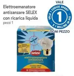 Famila Elettroemanatore antizanzare Selex offerta