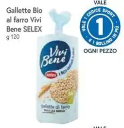 Famila Gallette Bio al farro Vivi Bene SELEX offerta
