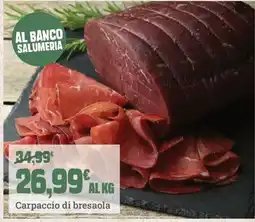 Banco Fresco Carpaccio di bresaola offerta