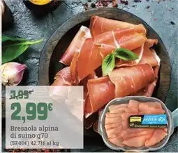 Banco Fresco Bresaola alpina di suino offerta