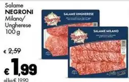 Supermercati Vinci Salame Negroni offerta