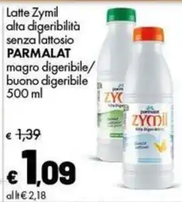Supermercati Vinci Latte Zymil alta digeribilità senza lattosio Parmalat offerta