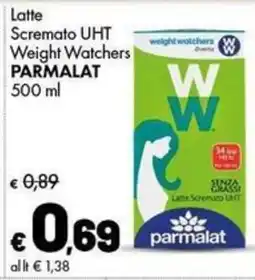 Supermercati Vinci Latte S cremato UHT Weight Watchers Parmalat offerta