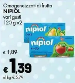 Supermercati Vinci Omogeneizzati di frutta Nipiol offerta