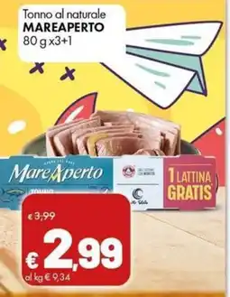 Supermercati Vinci Tonno al naturale Mareaperto offerta