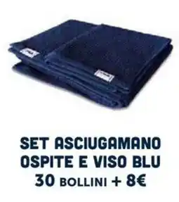 Famila Asciugamano ospite e viso blu offerta