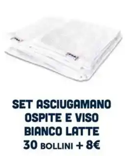 Famila Set asciugamano ospite e viso bianco latte offerta