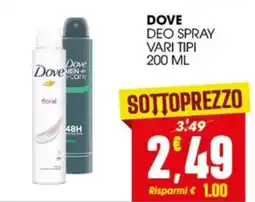 SpesAmica Dove deo spray offerta