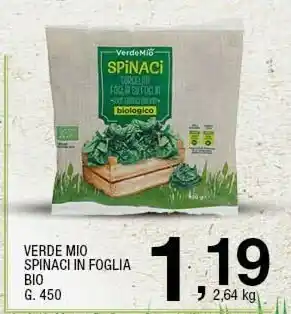 Ok Sigma Spinaci in foglia bio offerta