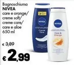 Supermercati Vinci Bagnoschiuma NIVEA Care & Orange offerta