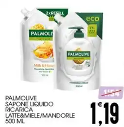 SpesAmica Palmolive sapone liquido ricarica latte & miele / mandorle offerta