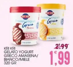 SpesAmica Kri Kri gelato yogurt greco amarena/bianco/miele offerta
