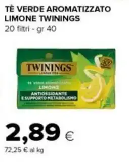 Tigre Amico Tè verde aromatizzato limone Twinings offerta