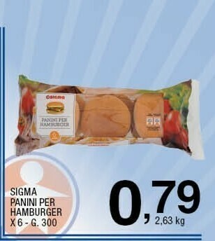 Ok Sigma Sigma panini per hamburger offerta