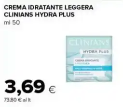 Tigre Amico Crema idratante leggera Clinians Hydra Plus offerta