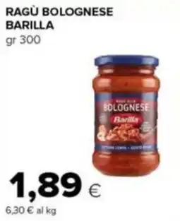 Tigre Amico Ragù bolognese Barilla offerta