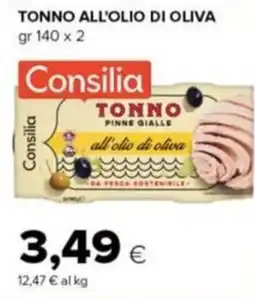 Tigre Amico Consilia Tonno Pinne Gialle all'olio di oliva offerta