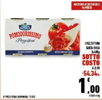 Conad Superstore Santa rosa - pomodorissimo i pezzettoni 400 g(ml) offerta