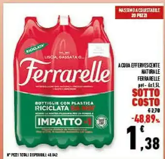 Conad Superstore Acqua effervescente naturale offerta