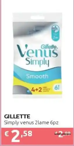 PiùMe Gillette Simply Venus 2 lame offerta