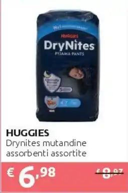 PiùMe Huggies Drynites mutandine assorbenti assortite offerta