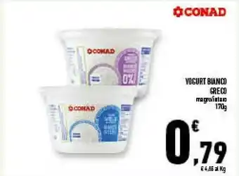 Conad Superstore Conad - yogurt greco autentico bianco intero 170 g(ml) offerta