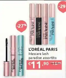 PiùMe L'Oréal Paris Mascara lash paradise assortito offerta