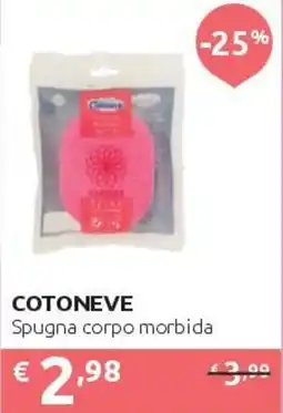 PiùMe Cotoneve Spugna corpo morbida offerta