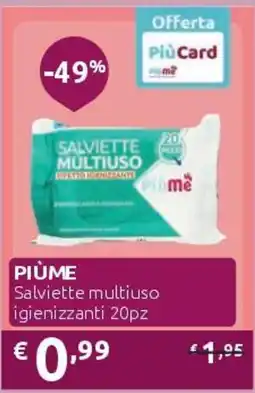 PiùMe Salviette multiuso igienizzanti Piùme offerta