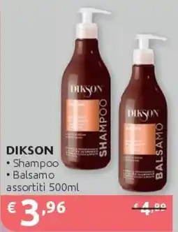 PiùMe Dikson Shampoo e Balsamo offerta