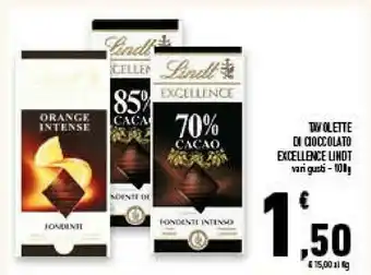 Conad Superstore Excellence 70% cacao 100g cioccolato fondente offerta