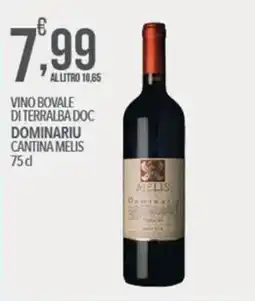 Iper Nonna Isa Vino Bovale di Terralba DOC Dominariu Cantina Melis offerta