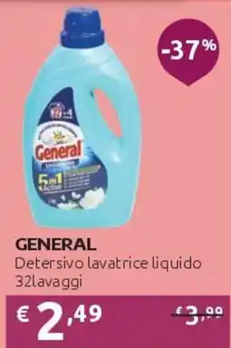 PiùMe General Detersivo lavatrice liquido offerta