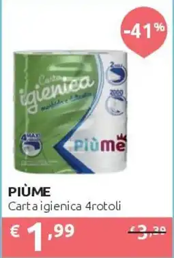 PiùMe Carta igienica Piùme offerta