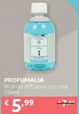 PiùMe Profumalia Ricarica diffusore con rosa offerta