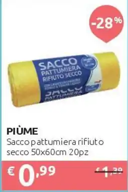 PiùMe Sacco pattumiera rifiuto secco Piùme offerta