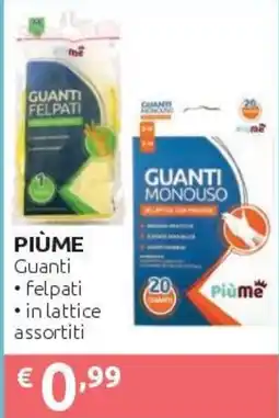 PiùMe Guanti Piùme offerta
