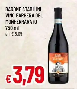 Famila BARONE STABILINI VINO BARBERA DEL MONFERRARATO offerta