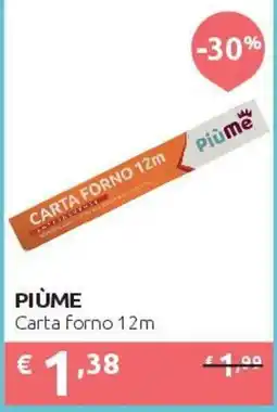 PiùMe Piùme carta forno offerta