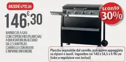 Iper Nonna Isa Barbecue a gas con coperchio (plancha) offerta