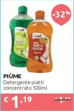 PiùMe Piùme Detergente piatti concentrato offerta