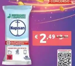 PiùMe Salviette disinfettanti total protection classic Napisan offerta