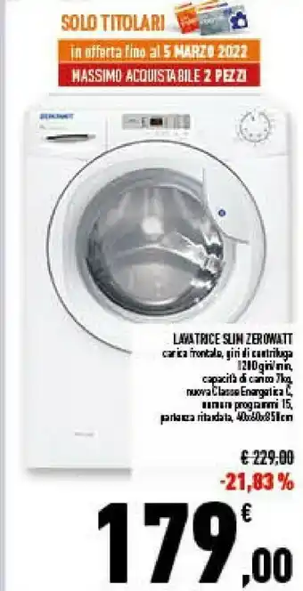 Conad Superstore Lavatrice slim offerta