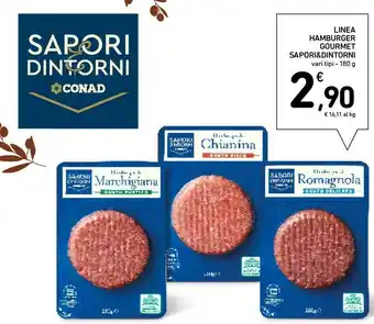 Conad Superstore Sapori & dintorni linea hamburger gourmet offerta