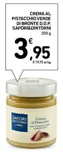 Conad Superstore Conad - crema al pistacchio con "pistacchio verde di bronte dop" 200 g(ml) offerta
