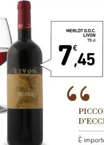 Conad Superstore Livon merlot doc offerta