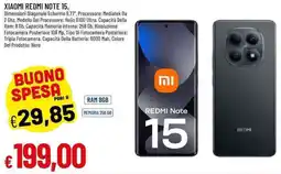 Galassia Xiaomi Redmi Note 15 offerta