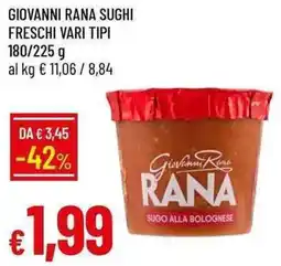 Galassia Giovanni Rana sugo alla bolognese offerta