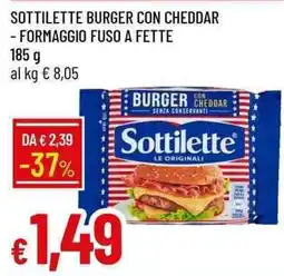 Galassia Sottilette burger con cheddar offerta